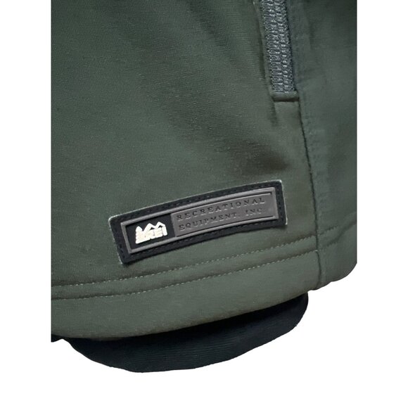 REI Green and Black Full Zip Softshell Outdoor Jacket - Picture 5 of 7
